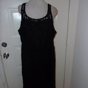 NWT LANE BRYANT BLACK LACE SLEEVELESS  DRESS 18